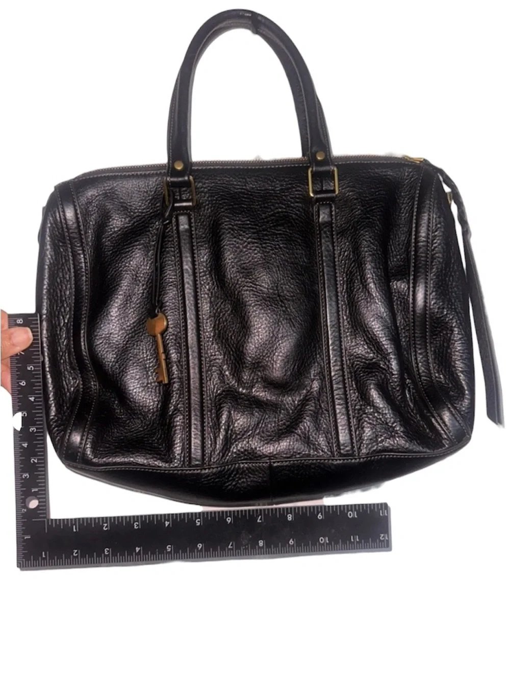 RARE Fossil Kendall Satchel Large Leather Purse Speedy Bag